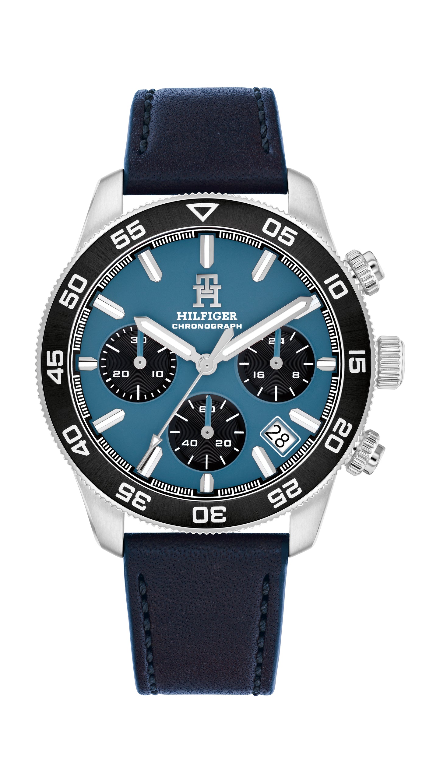 Tommy Hilfiger 1792187 watch for man with a blue dial and stainless steel strap.