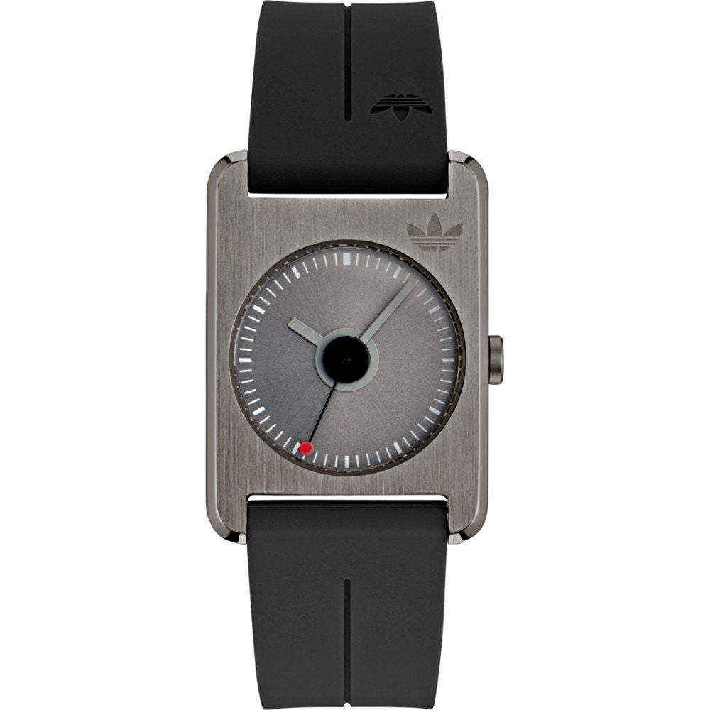 Adidas AOST23563 watch for unisex with a grey dial and silicone strap.