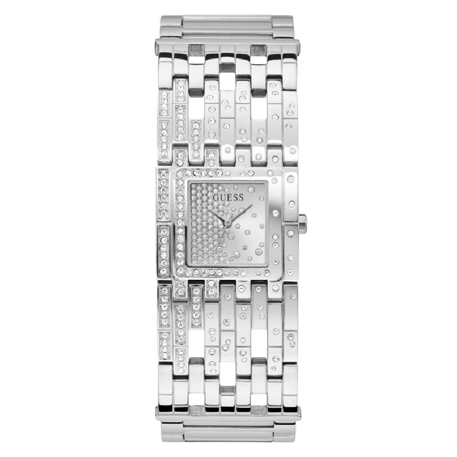 Guess GW0441L1 watch for women with a grey dial and stainless steel strap.