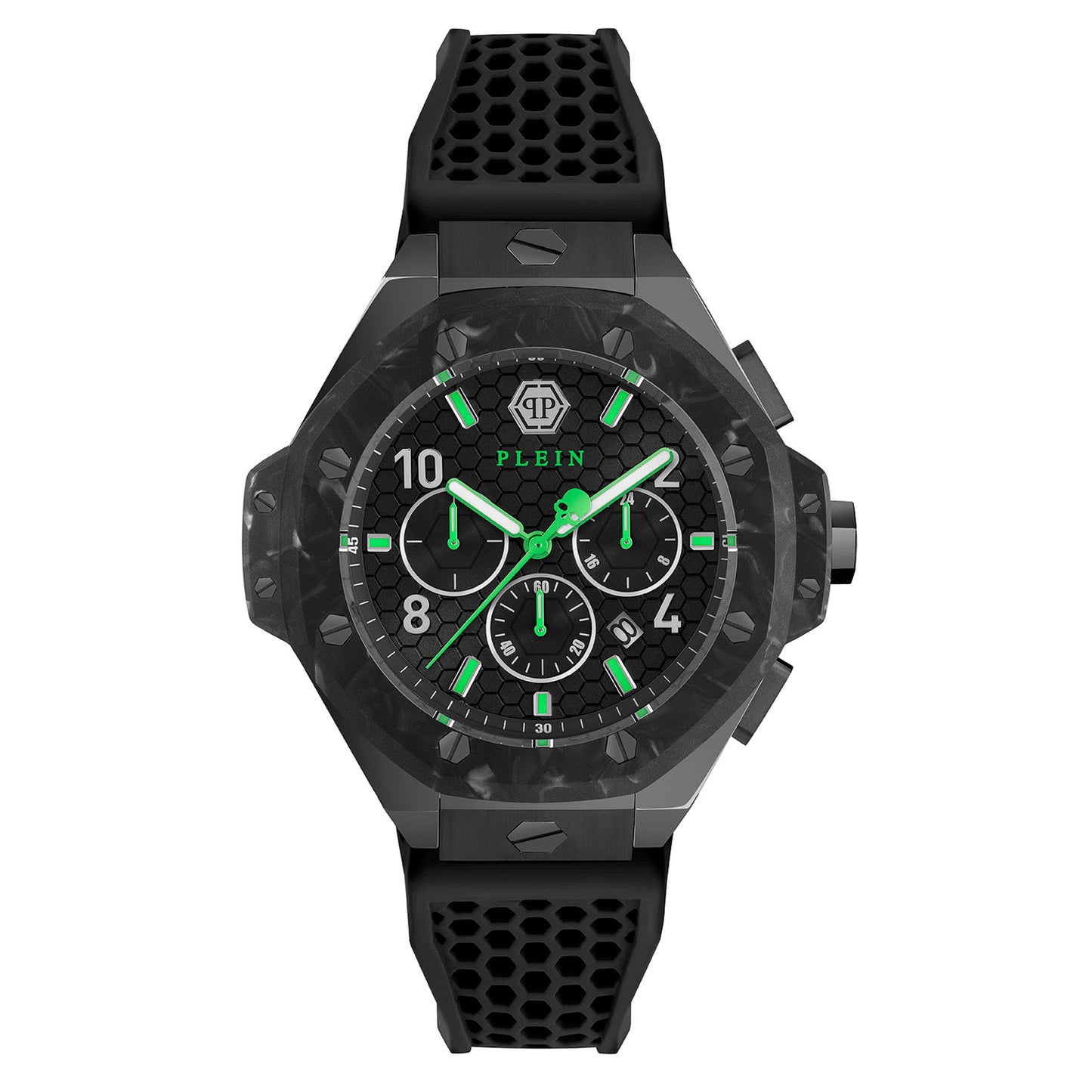 Philipp Plein PWPRA0624 watch for man with a black dial and silicone strap.
