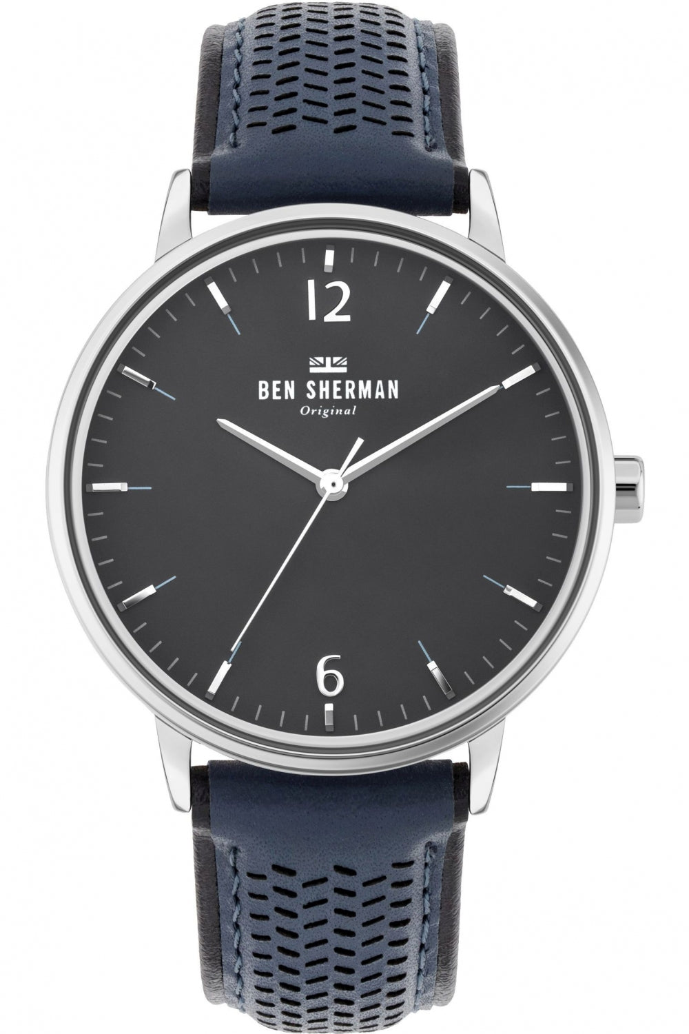 Ben Sherman WB038U watch for man with a black dial and leather strap.