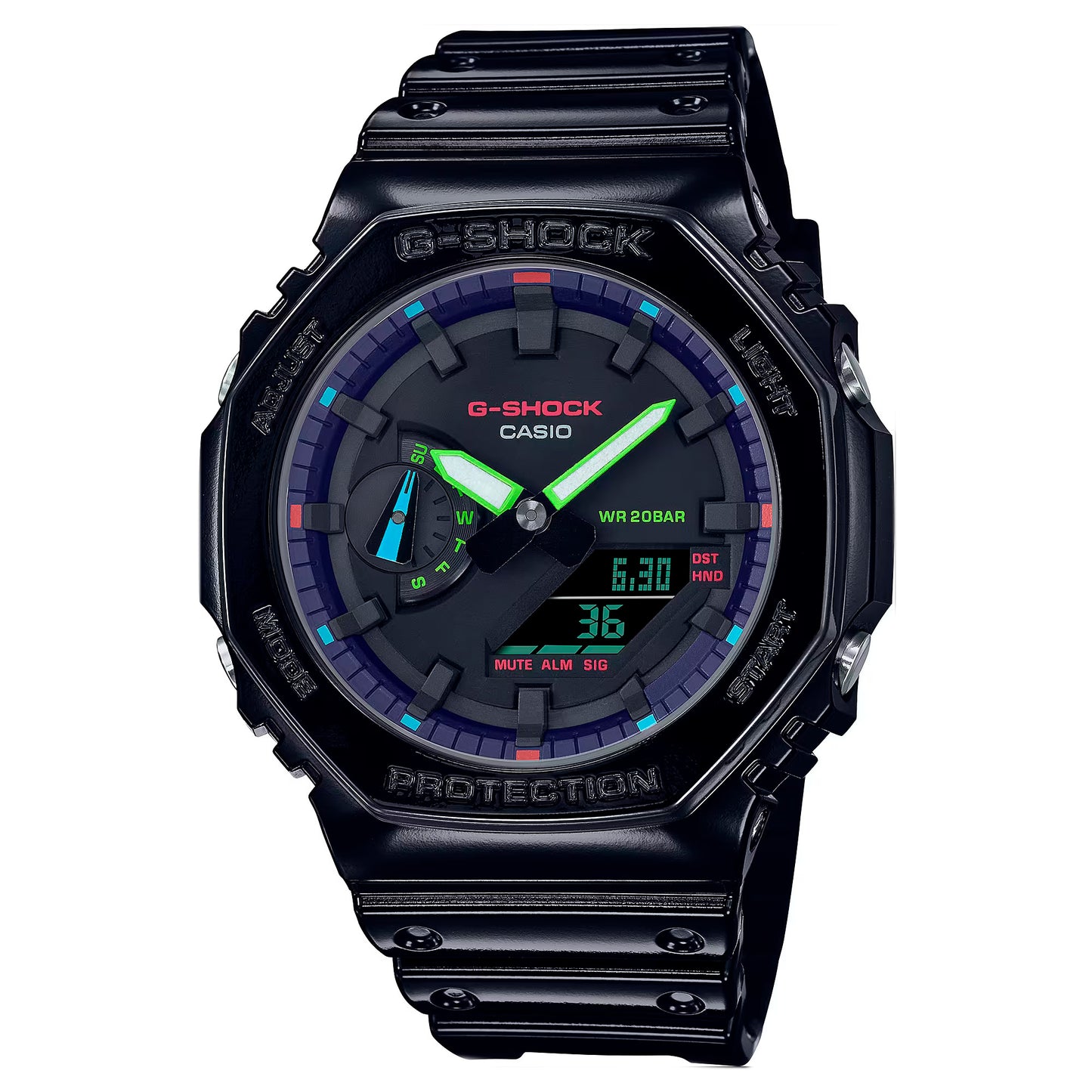 Casio GA-2100RGB-1 Men Watch 48mm 20ATM