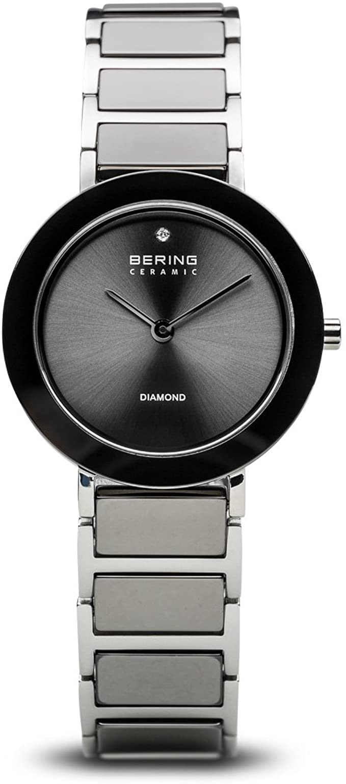 Bering 11429-CHARITY2 watch for women with a grey dial and steel strap.