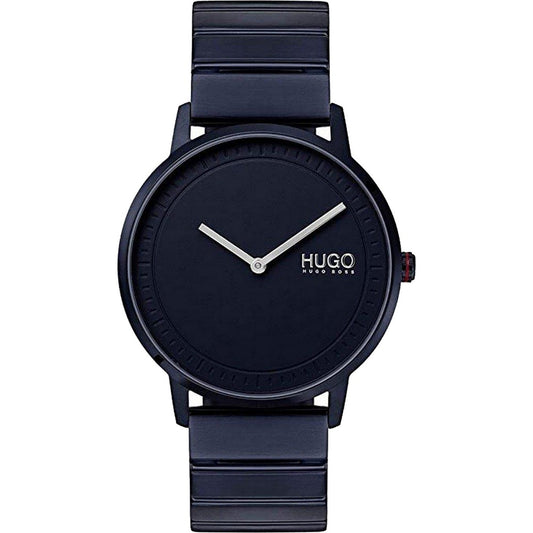 Hugo 1520021 watch for man with a blue dial and stainless steel strap.