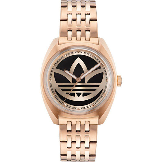 Adidas AOFH23009 watch for women with a black dial and stainless steel strap.