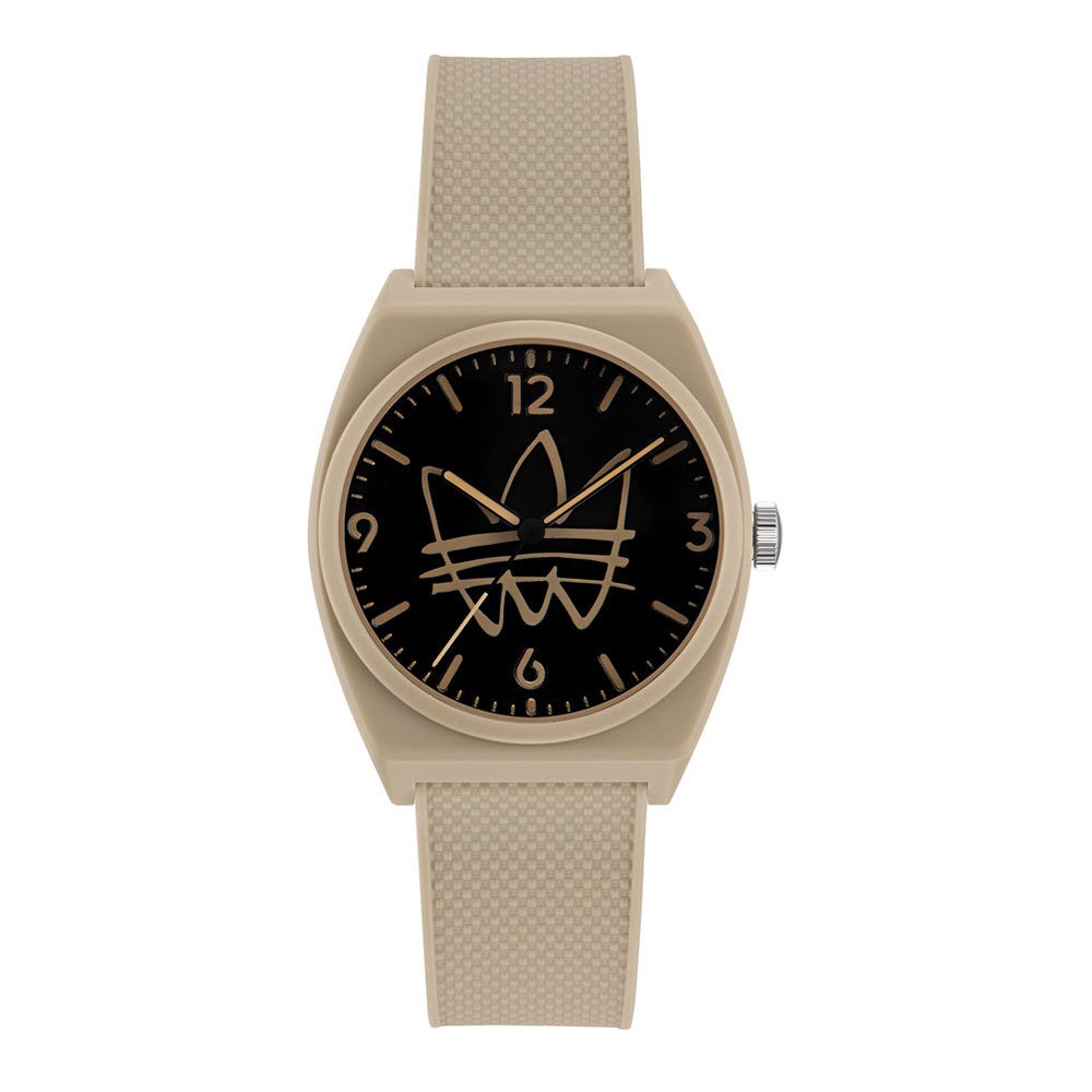 Adidas AOST22565 watch for women with a black dial and silicone strap.