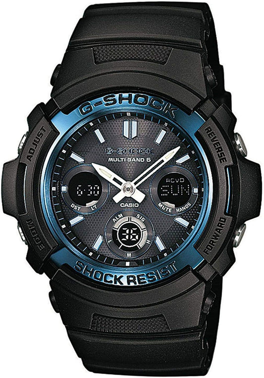 Casio AWG-M100A-1AER watch for man with a black dial and resin strap.