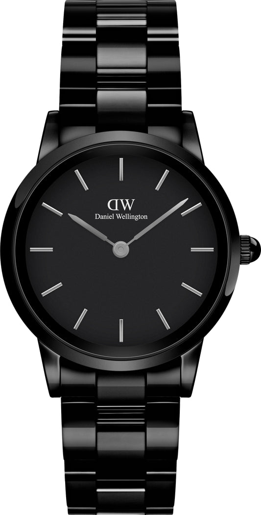 Daniel Wellington DW00100414 watch for women with a black dial and ceramics strap.