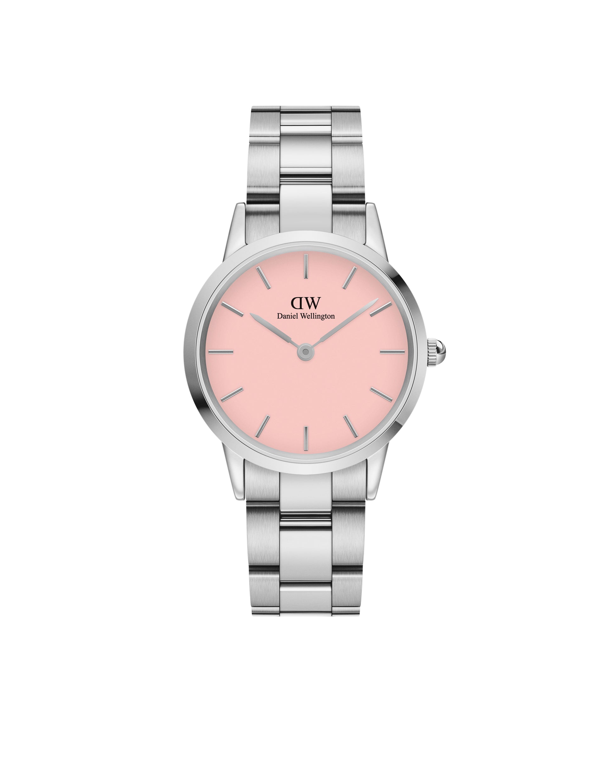 Daniel Wellington DW00100535 watch for women with a pink dial and stainless steel strap.