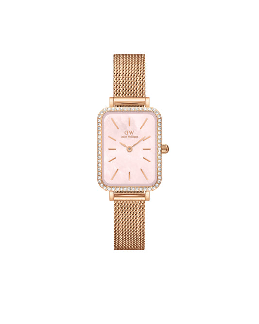 Daniel Wellington DW00100669 watch for women with a pink dial and stainless steel strap.