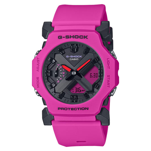 Casio GA-2300-4AER watch for women with a black dial and resin strap.