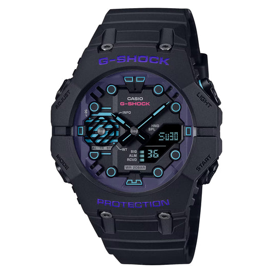 Casio GA-B001CBR-1AER watch for man with a black dial and resin strap.