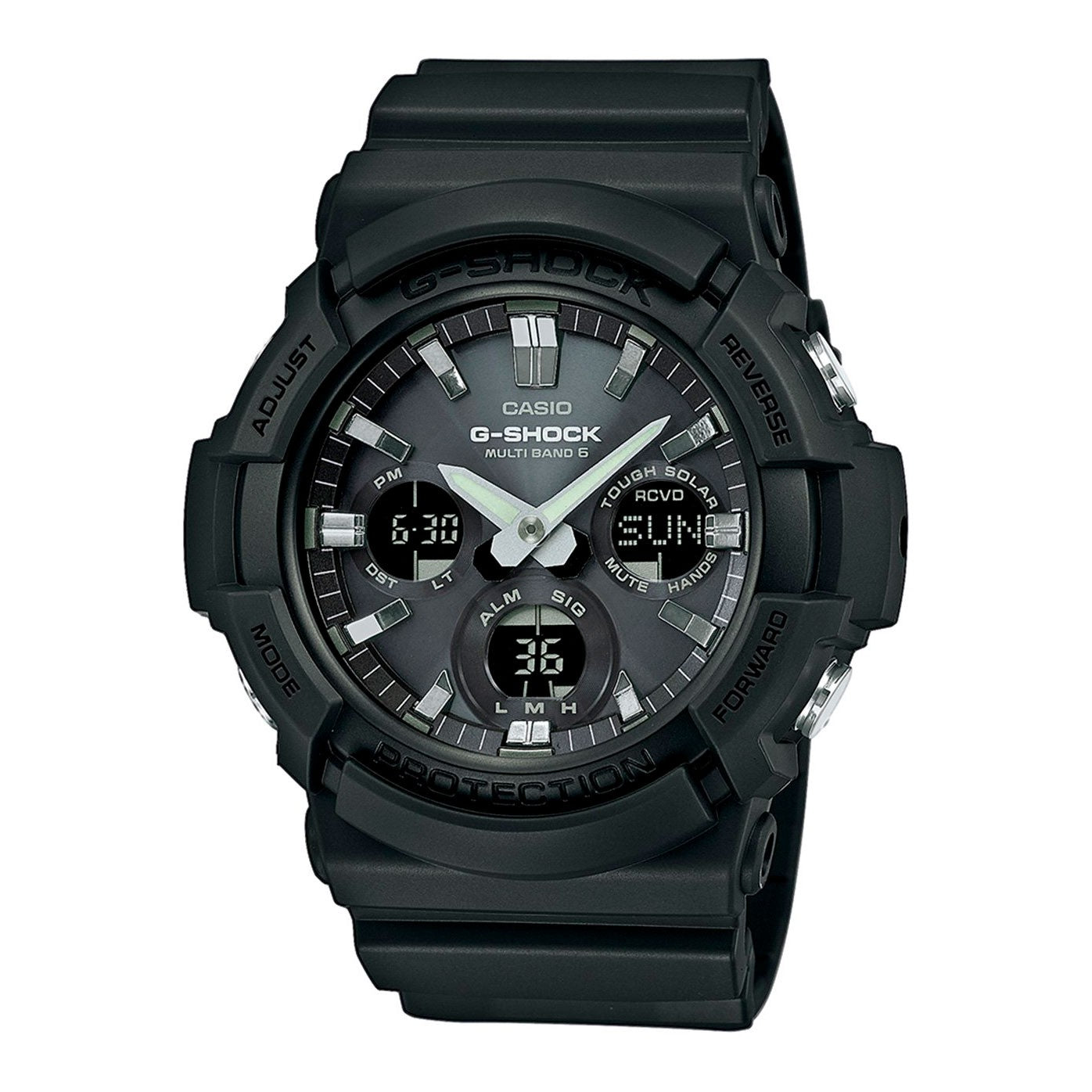 Casio GAW-100B-1AER watch for unisex with a black dial and resin strap.