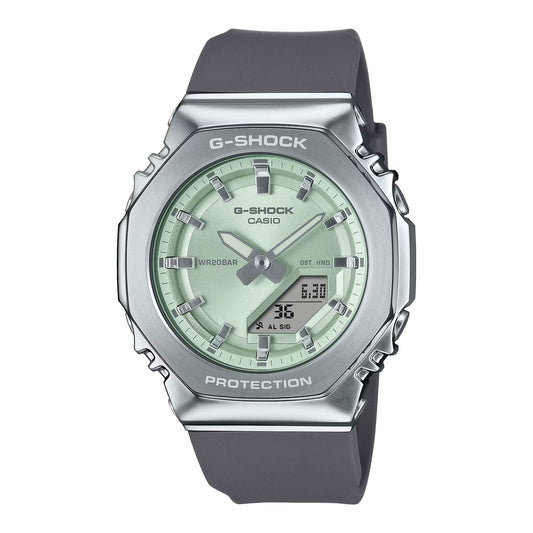 Casio GM-S2110-3AER watch for women with a green dial and resin strap.