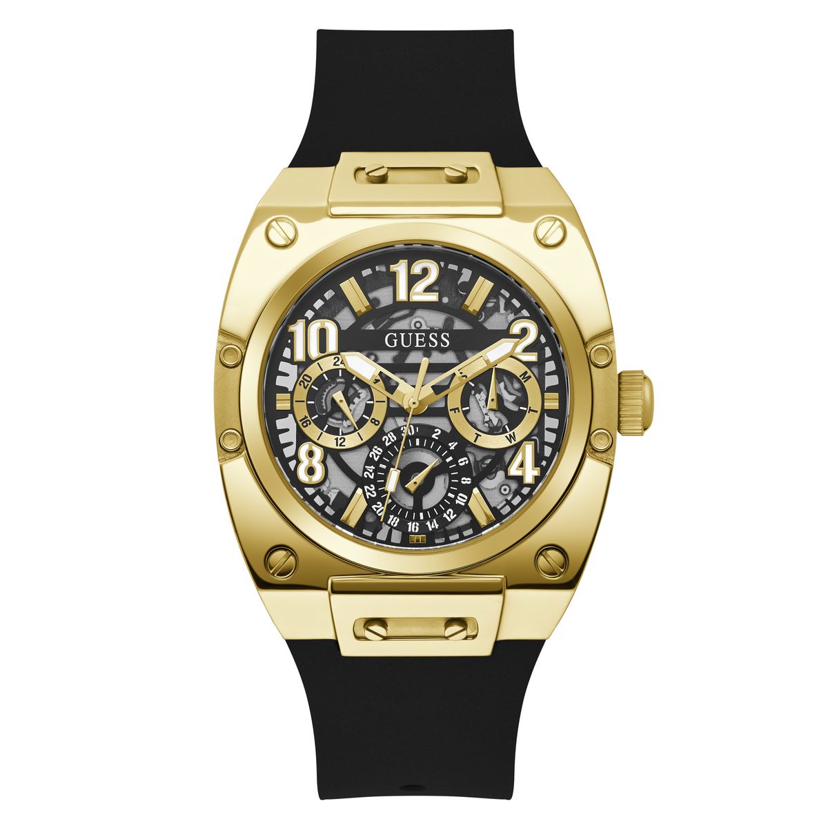 Guess GW0569G2 watch for women with a grey dial and silicone strap.