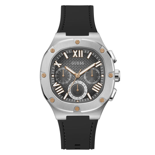 Guess GW0571G1 watch for man with a grey dial and silicone strap.