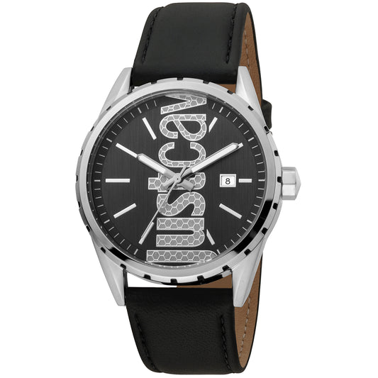Just Cavalli JC1G082L0085 watch for man with a multicolored dial and leather strap.