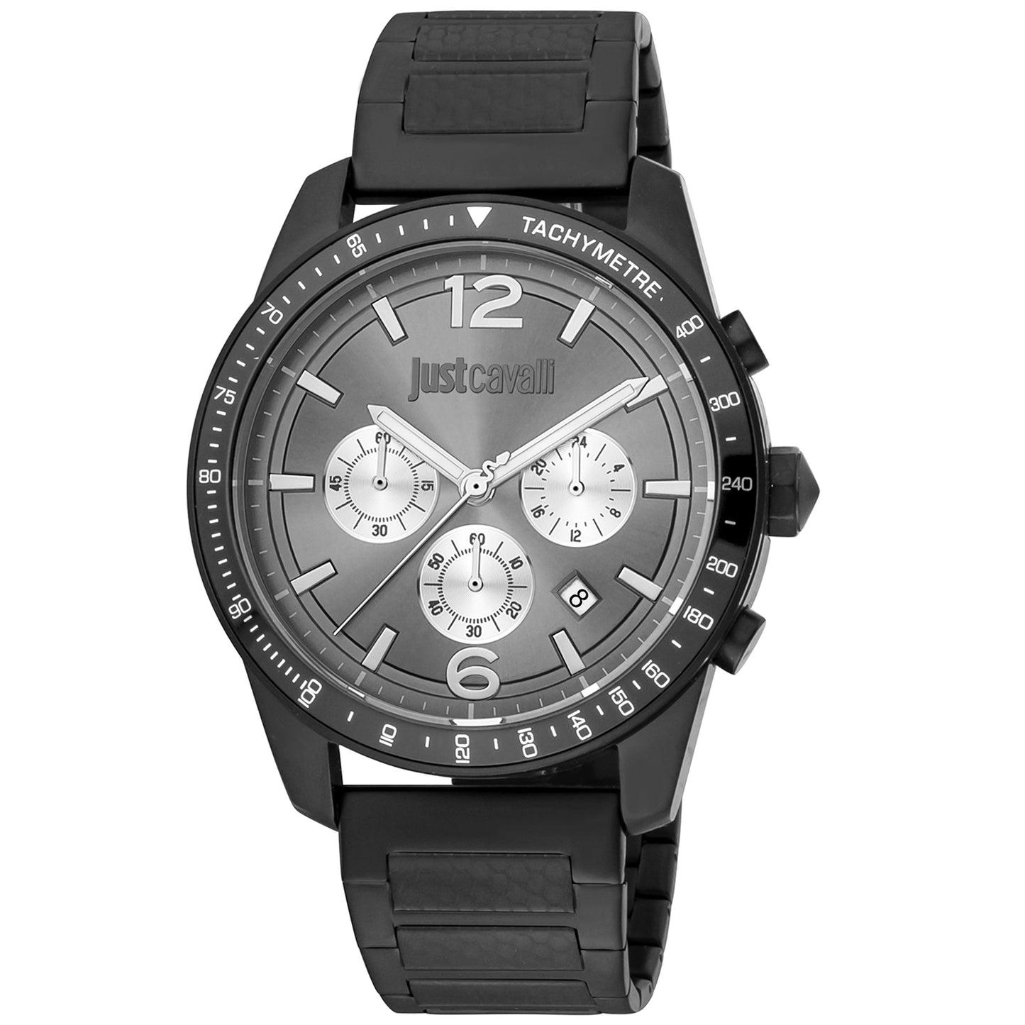 Just Cavalli JC1G204M0065 watch for man with a grey dial and stainless steel strap.