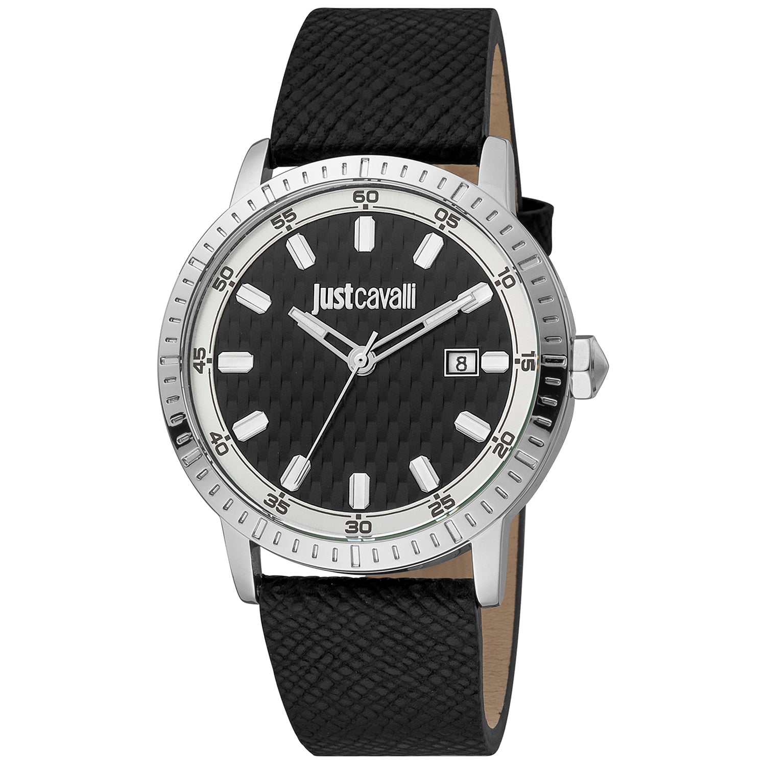 Just Cavalli JC1G216L0015 watch for man with a multicolored dial and leather strap.