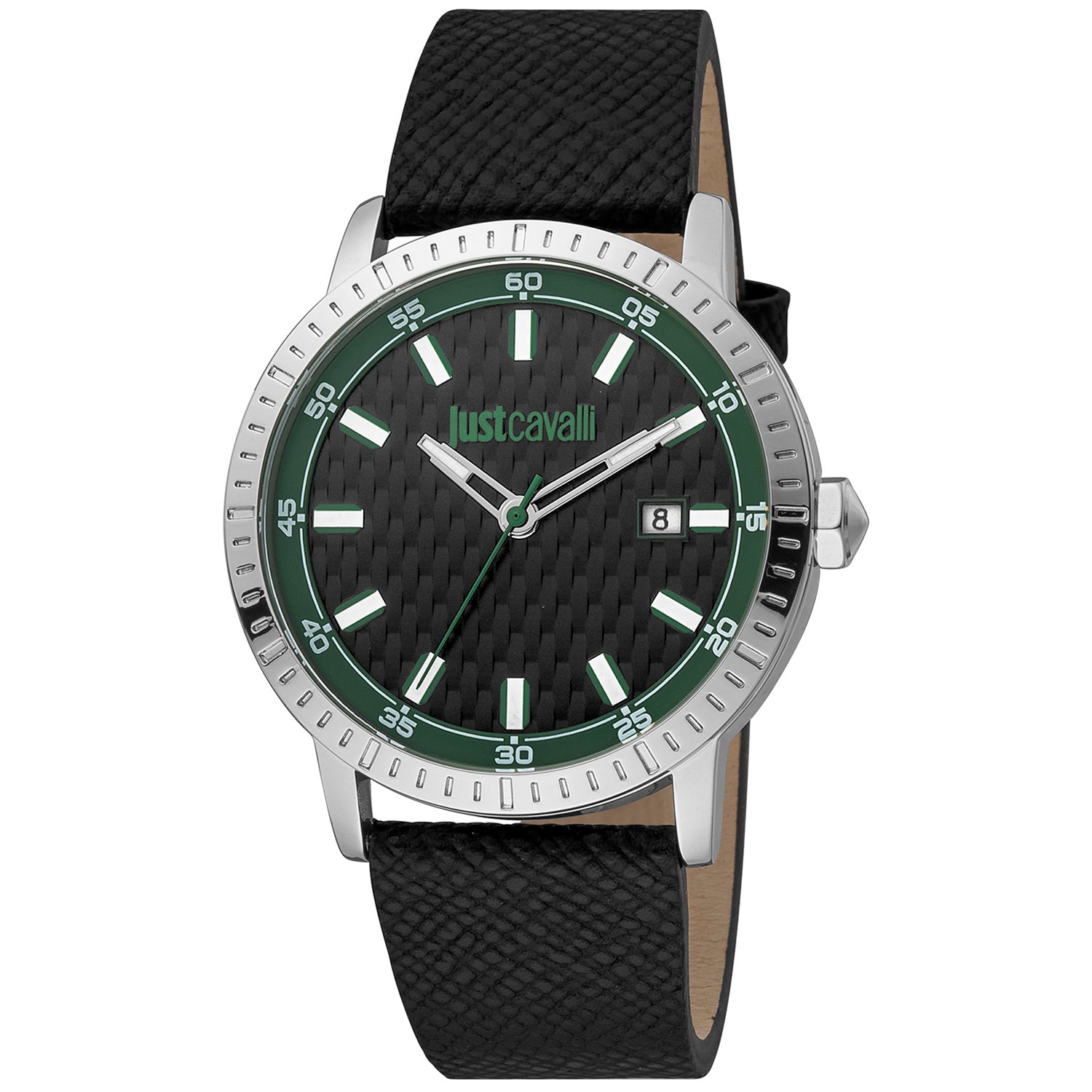 Just Cavalli JC1G216L0025 watch for man with a multicolored dial and leather strap.