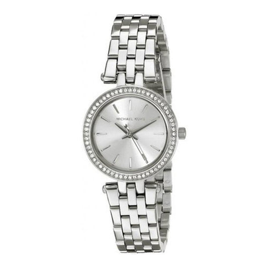 Michael Kors MK3294 watch for women with a grey dial and steel strap.