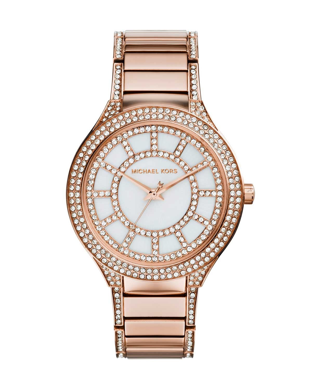 Michael Kors MK3313 watch for women with a grey dial and steel strap.