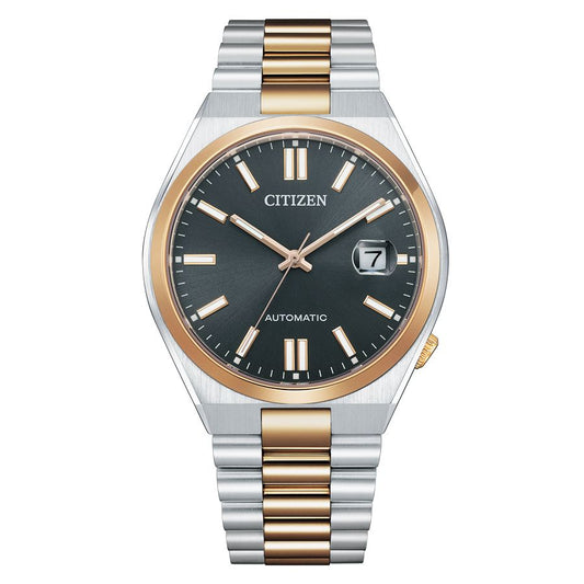 Citizen NJ0154-80H watch for man with a black dial and stainless steel strap.