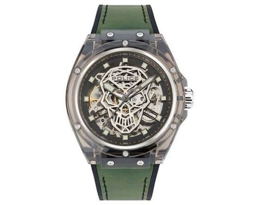 Police PEWGR1592406 watch for man with a grey dial and silicone strap.