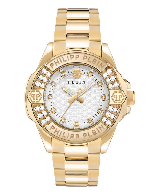 Philipp Plein PWOFA0725 watch for women with a white dial and stainless steel strap.