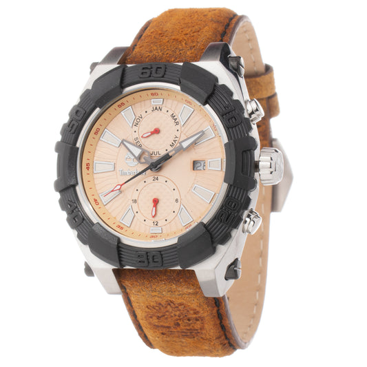 Timberland TBL13331JSTB-07M watch for man with a brown dial and leather strap.