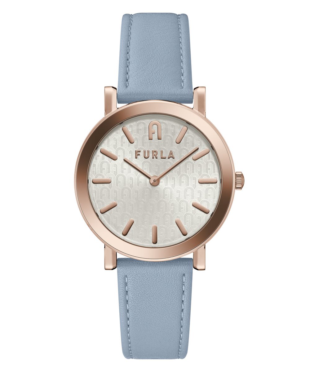 Furla WW00003005L3 watch for women with a grey dial and leather strap.