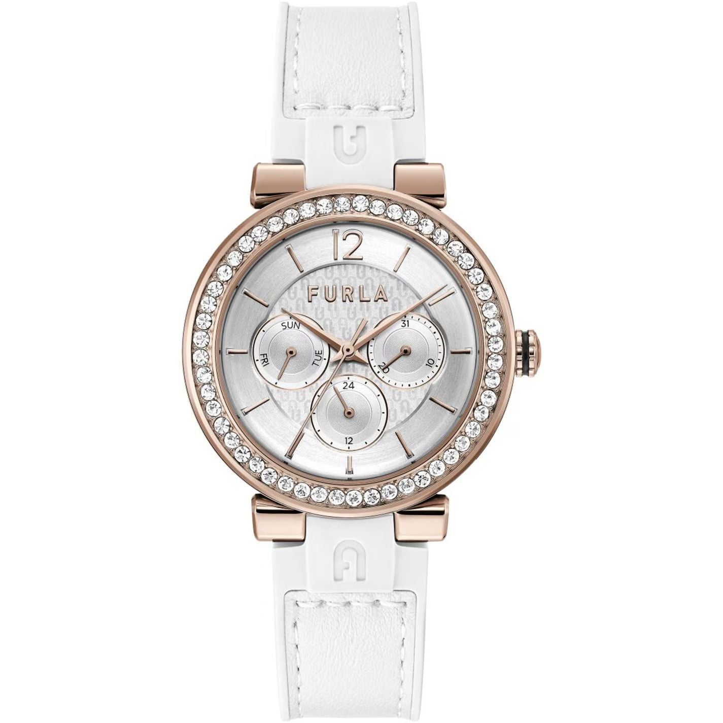 Furla WW00011003L3 watch for women with a grey dial and silicone strap.