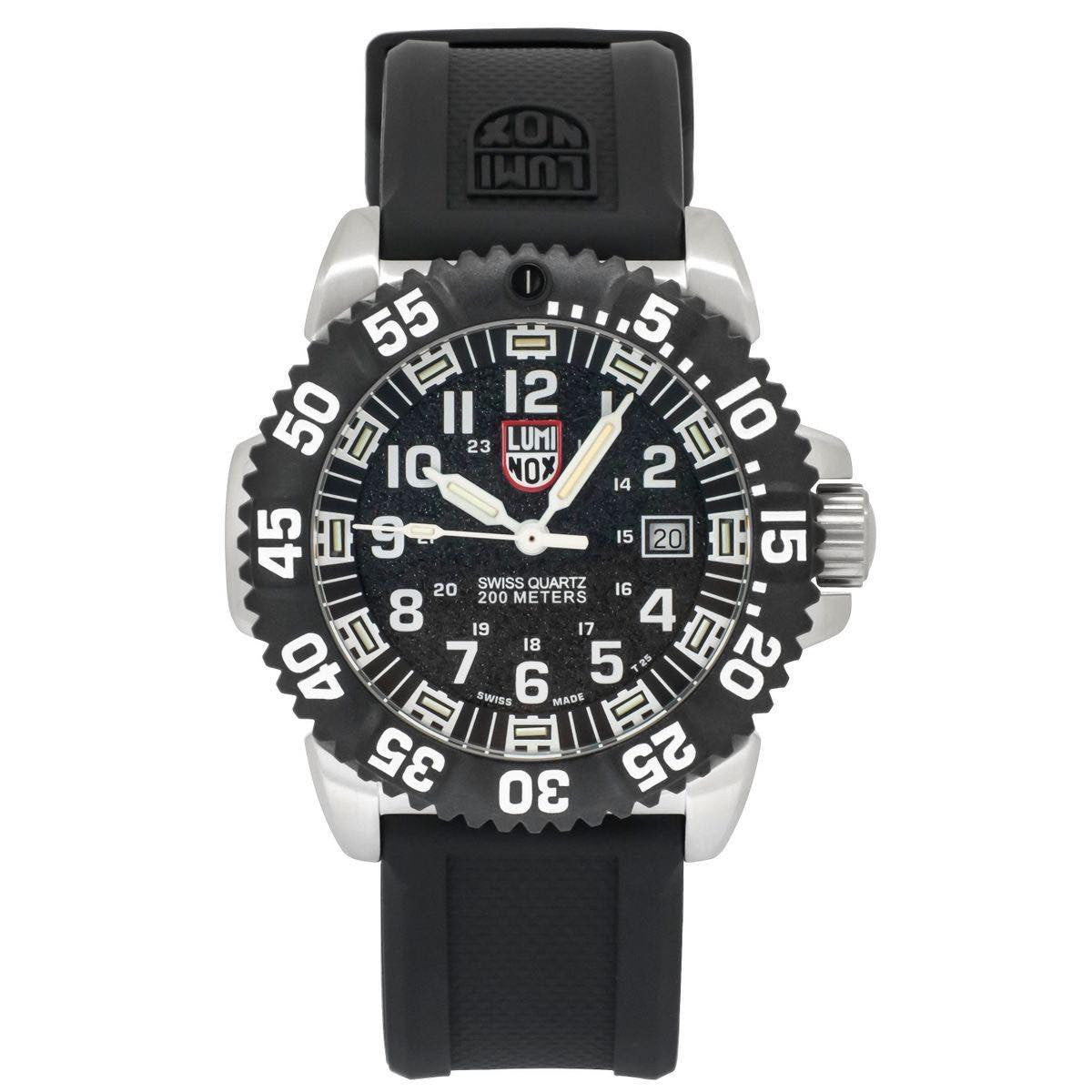 Luminox XS.3151.NV.F watch for man with a black dial and silicone strap.