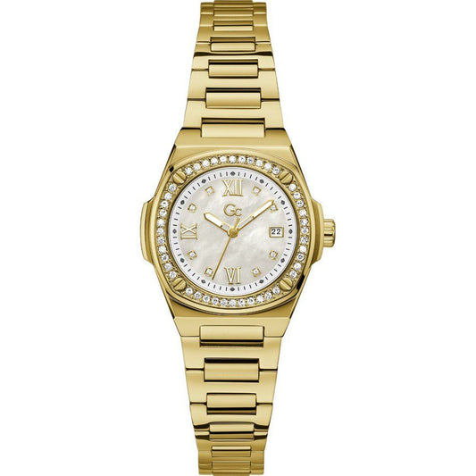 Gc Z12005L1MF watch for women with a grey dial and stainless steel strap.