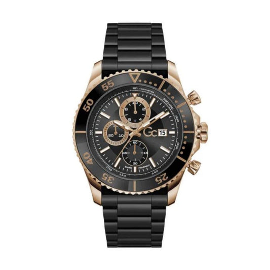 Gc Z51004G2MF watch for man with a black dial and ceramics strap.